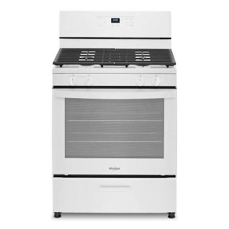 Whirlpool 30-in 4 Burners 5.1-cu ft Freestanding Gas Range in. White WFG320M0MW
