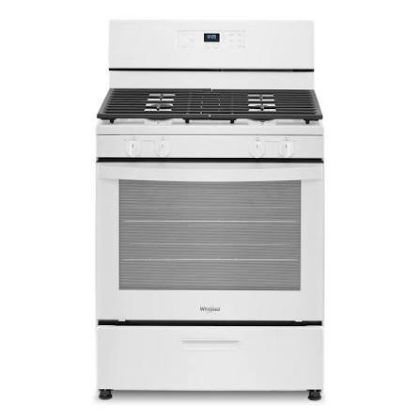 Whirlpool 30-in 4 Burners 5.1-cu ft Freestanding Gas Range in. White WFG320M0MW