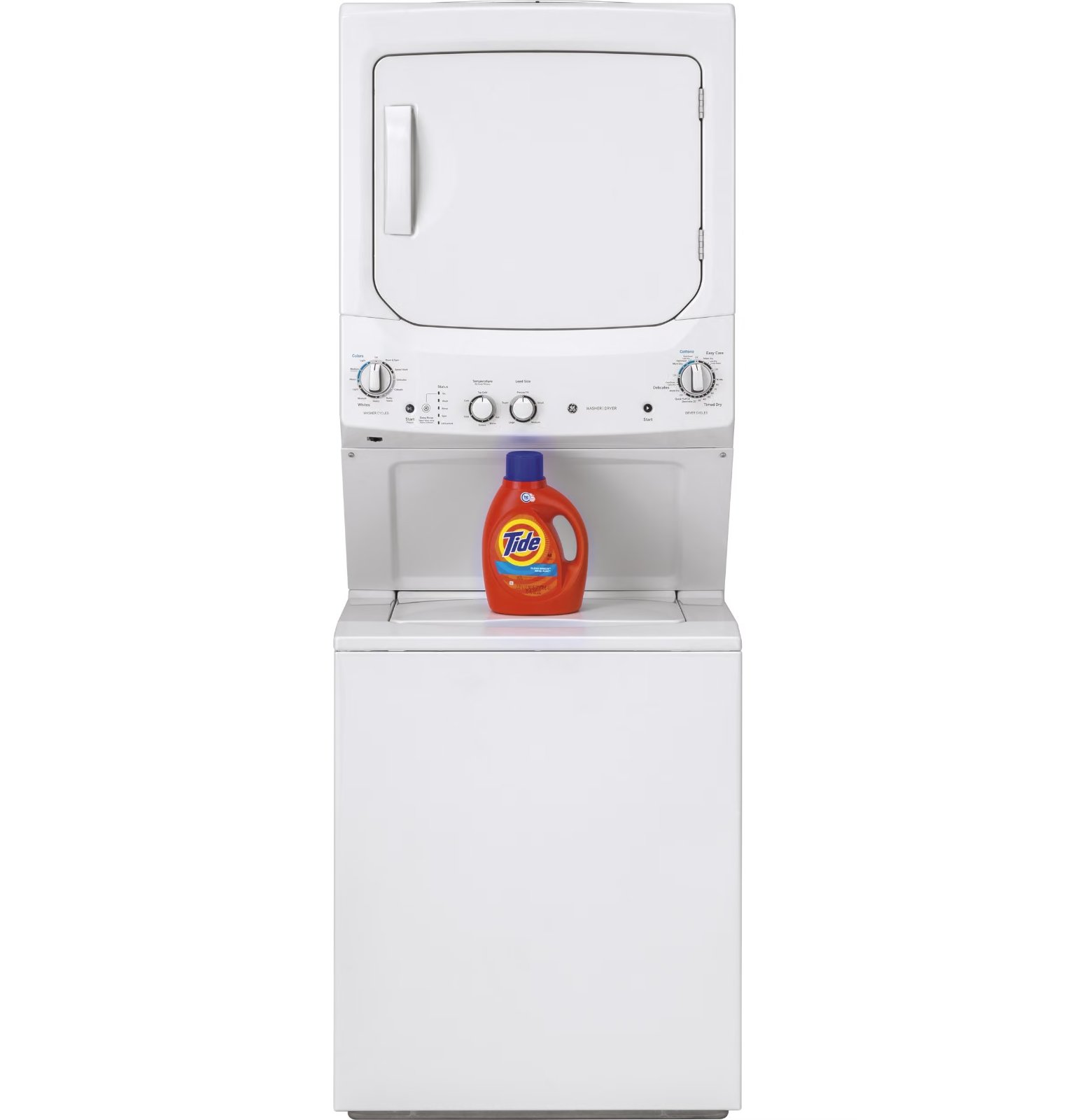 GE 3.8 cu. ft. Washer 5.9 cu. ft. Gas Dryer Combo in White GUD27GSSMWW