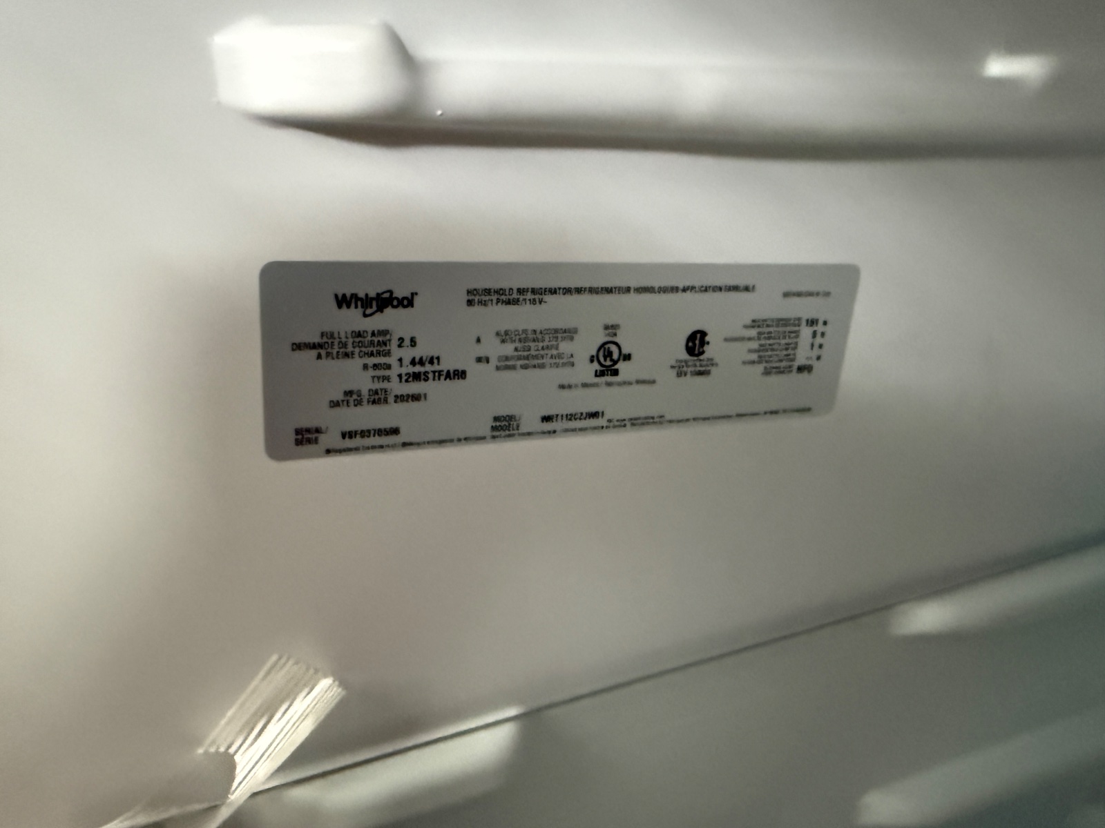 Whirlpool 11.6 cu. ft. Top Freezer Refrigerator in White, Counter Depth WRT112CZJW — photo 6