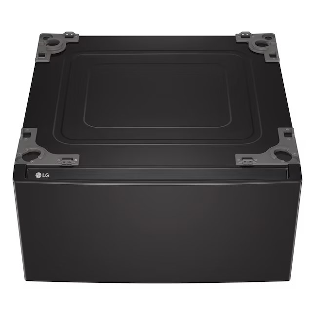 27 in. Laundry Pedestal in Black Steel with Storage Drawer for Washers and Dryers WDP6B