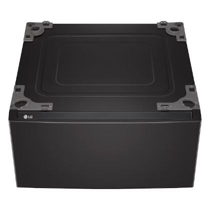 27 in. Laundry Pedestal in Black Steel with Storage Drawer for Washers and Dryers WDP6B