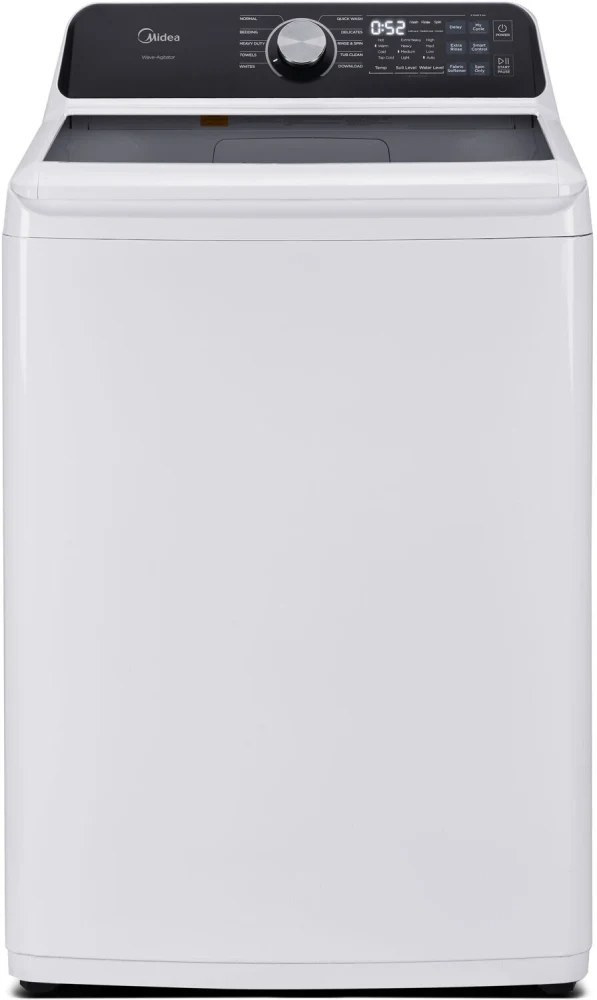 Midea 4.5 cu. ft. Top Load Washer with Stainless Steel Tub and Wave Impeller MLTW45M4BWW