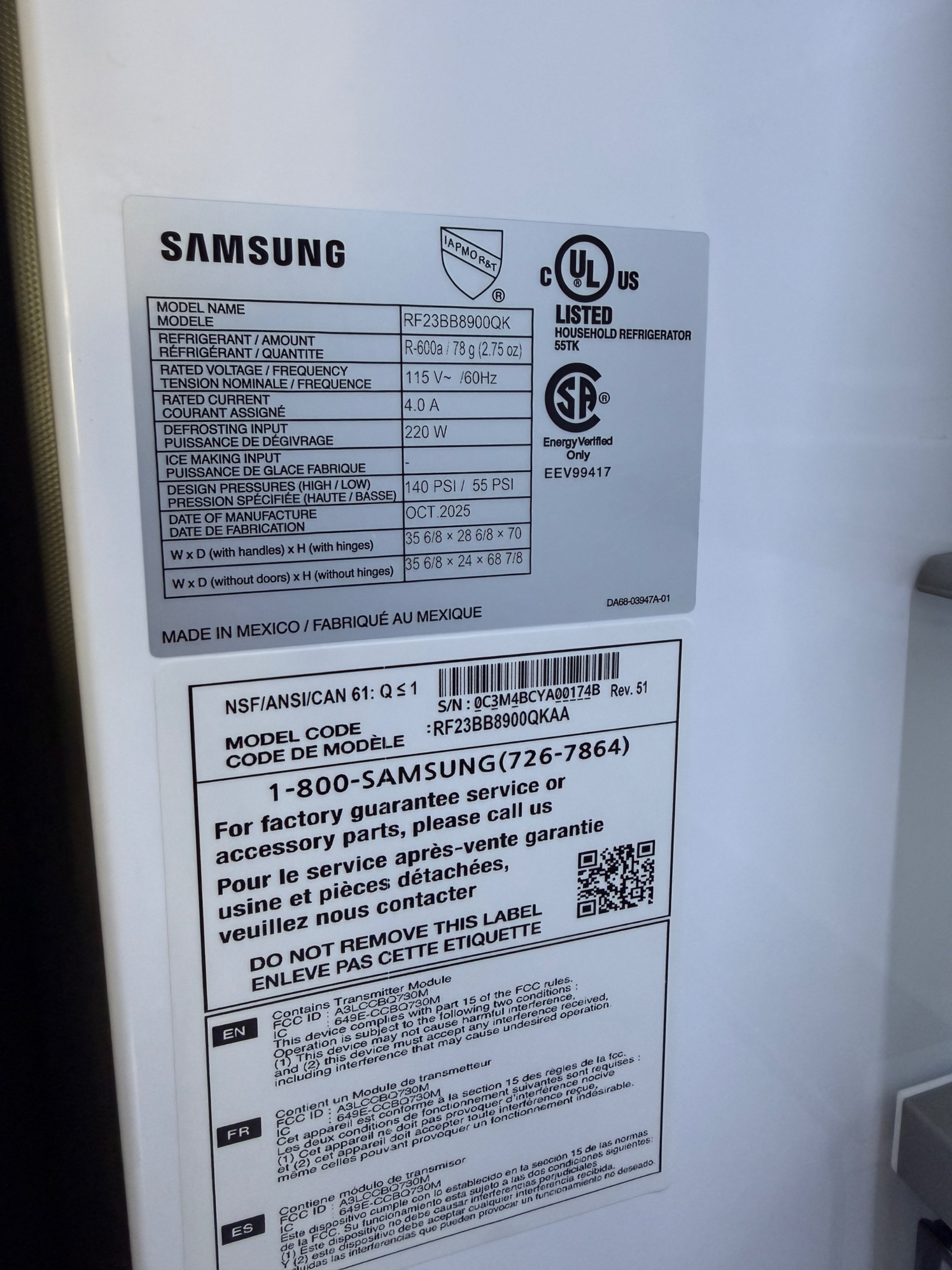 Samsung 23 cu. ft. Bespoke Counter Depth 4-Door French Door Refrigerator with Family Hub in Charcoal Glass/Stainless Steel Model# RF23BB8900QK — photo 9