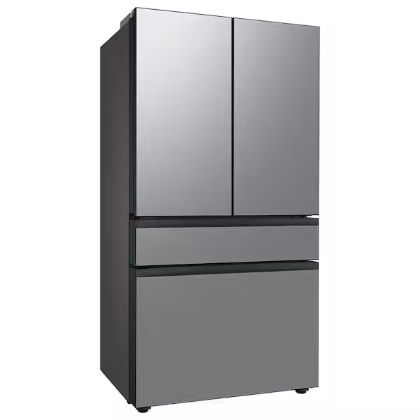 Samsung 23 cu. ft. Bespoke Counter Depth 4-Door French Door Refrigerator with Beverage Center in Stainless Steel Model# RF23BB8600QL