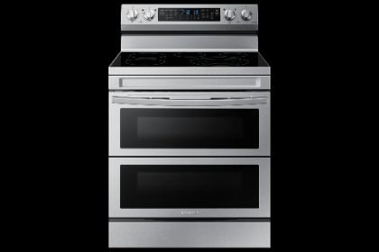 Samsung 6.3 cu. ft. Smart Freestanding Electric Range with Flex Duo, No-Preheat Air Fry & Griddle in Stainless Steel Model# NE63A6751SS