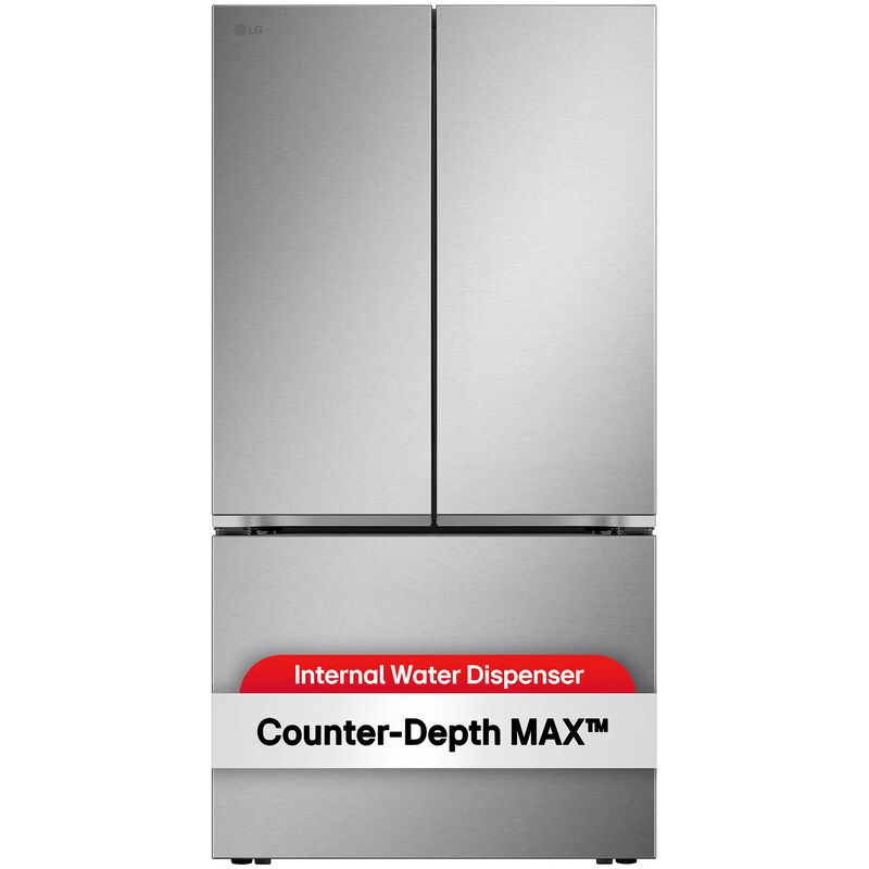 LG 26.5 cu. ft. Smart Counter-Depth MAX French Door Refrigerator with Internal Water Dispenser in PrintProof Stainless Steel Model# LRFLC2716S