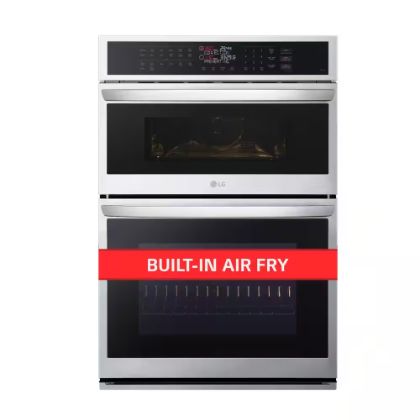 LG 6.4 cu. ft. Smart Combination Wall Oven with Fan Convection and Air Fry in PrintProof Stainless Steel Model# WCEP6423F