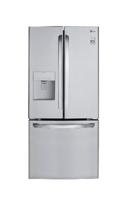 LG 21.8 cu. ft. 3-Door Smart French Door Refrigerator with Ice Maker and Water Dispenser in Stainless Steel Model# LCFS22EXS