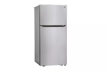 LG 20.2-cu ft Standard-Depth 30-in Wide Top-Freezer Refrigerator ( Stainless Steel ) ENERGY STAR Certified Model# LTCS20020S