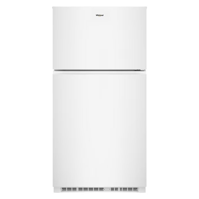 Whirlpool 21.3-cu ft Standard-Depth 33-in Wide Top-Freezer Refrigerator ( White ) Garage Ready ENERGY STAR Certified Model# WRTX5421TW