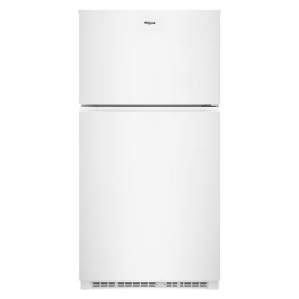 Whirlpool 21.3-cu ft Standard-Depth 33-in Wide Top-Freezer Refrigerator ( White ) Garage Ready ENERGY STAR Certified Model# WRTX5421TW