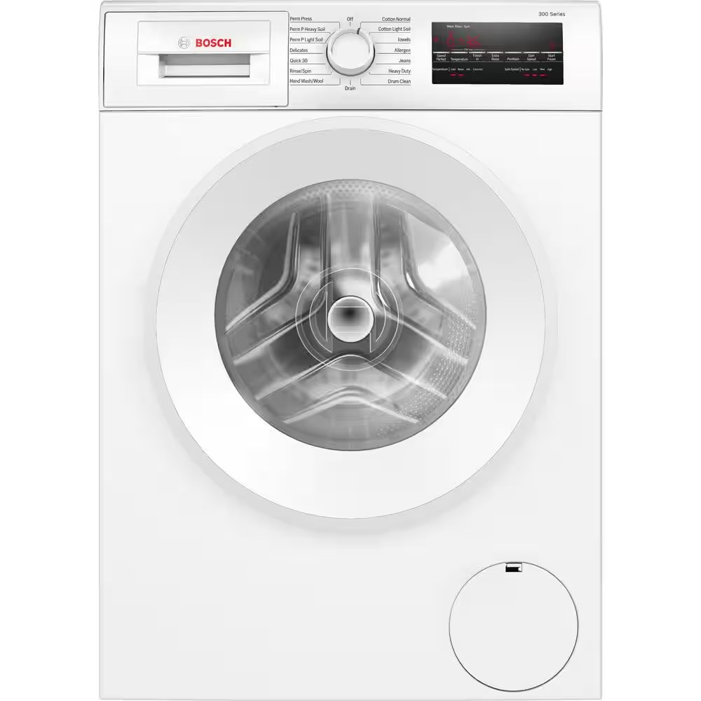 Bosch 300 Series Compact High Efficiency Medium ( 2.2-cu ft ) Front Load Washer ( White ) Model# WGA14400UC