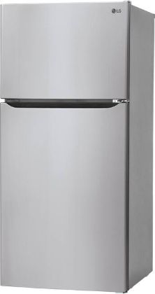 LG Internal Water Dispenser 23.8-cu ft Standard-Depth 33-in Wide Top-Freezer Refrigerator ( Stainless Steel ) Garage Ready ENERGY STAR Certified Model# LRTLS2403S