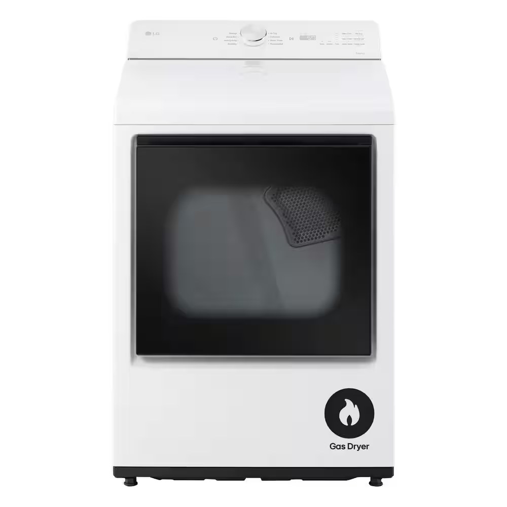 LG 7.3-cu ft Vented Gas Dryer ( Alpine White ) Model# DLG8201W