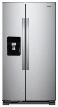Whirlpool 24.6-cu ft Standard-Depth 36-in Wide Side-by-Side Refrigerator with Ice Maker ,Water and Ice Dispenser ( Fingerprint Resistant Stainless Finish ) Model# WRS315SDHZ