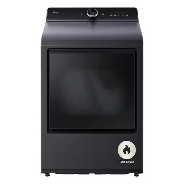 LG 7.3-cu ft Vented Gas Dryer ( Platinum Black ) Model# DLG8201L