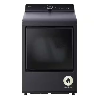 LG 7.3-cu ft Vented Gas Dryer ( Platinum Black ) Model# DLG8201L