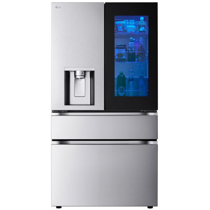 LG Standard-Depth InstaView MyColor 28.6-cu ft 36-in Wide French Door Refrigerator with Dual Ice Maker and Door within Door ( PrintProof Stainless Steel ) ENERGY STAR Certified Model# LF29S8365S