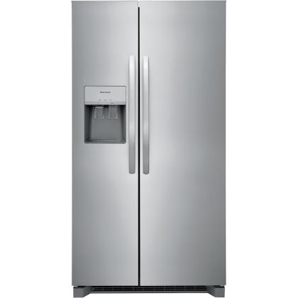 Frigidaire 25.6-cu ft Standard-Depth 36-in Wide Side-by-Side Refrigerator with Ice Maker ,Water and Ice Dispenser ( Fingerprint Resistant Stainless Steel ) ENERGY STAR Certified Model# FRSS26L3AF
