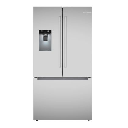 Bosch Fastest Ice Maker Standard-Depth 300 Series 26-cu ft 36-in Wide French Door Refrigerator with Ice Maker ( Stainless Steel ) ENERGY STAR Certified Model# B36FD31ENS