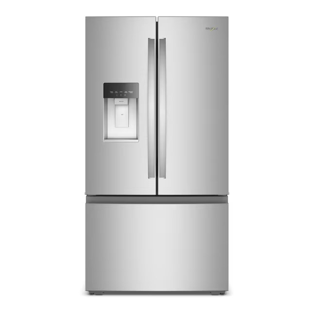 Whirlpool Counter-Depth 23.4-cu ft 36-in Wide French Door Refrigerator with Dual Ice Maker ( Fingerprint-Resistant Stainless Finish ) ENERGY STAR Certified Model# WRFC5236RZ