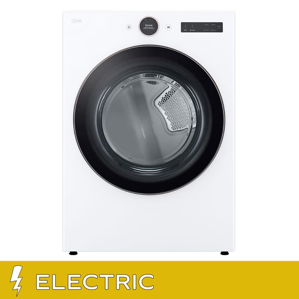 LG 7.4 cu. ft. Capacity Energy Star Smart ELECTRIC Dryer with AI Sensor Dry and Turbosteam Model# DLEX6500W