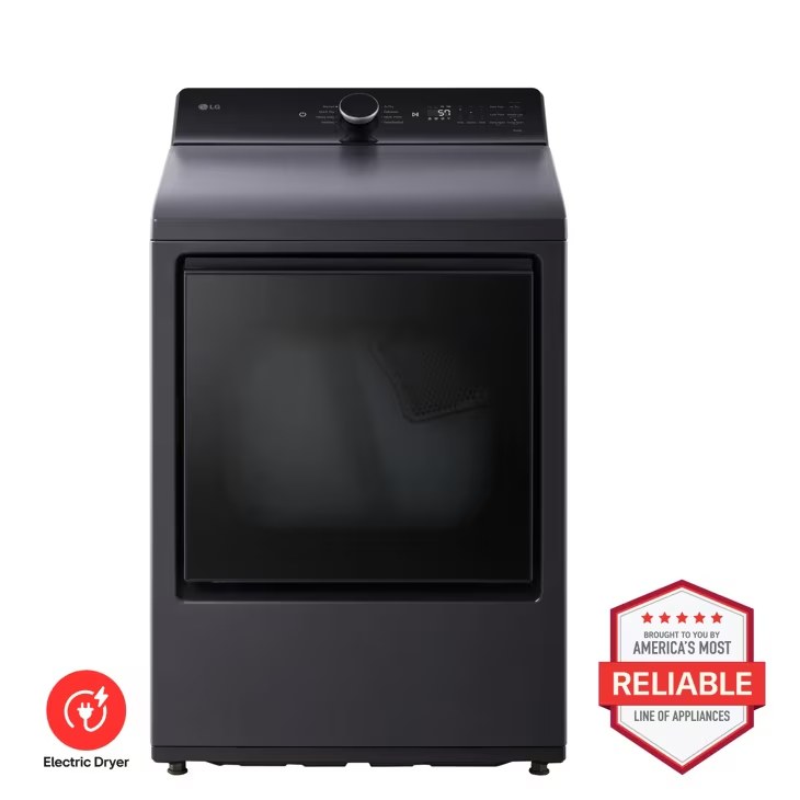 LG 7.3 cu. ft. Rear Control ELECTRIC Dryer with Built-In Intelligence Model# DLE8400BE