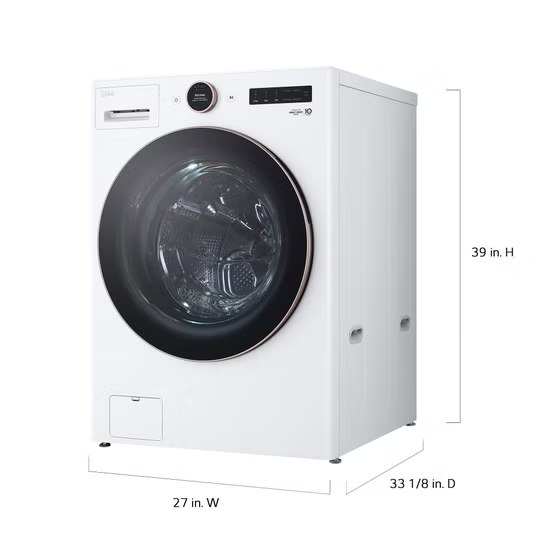 LG 5.0 cu. ft. Mega Capacity Smart Front Load Washer with Turbowash 360 and AI DD Built-In Intelligence  Model# WM6500HWA — photo 2
