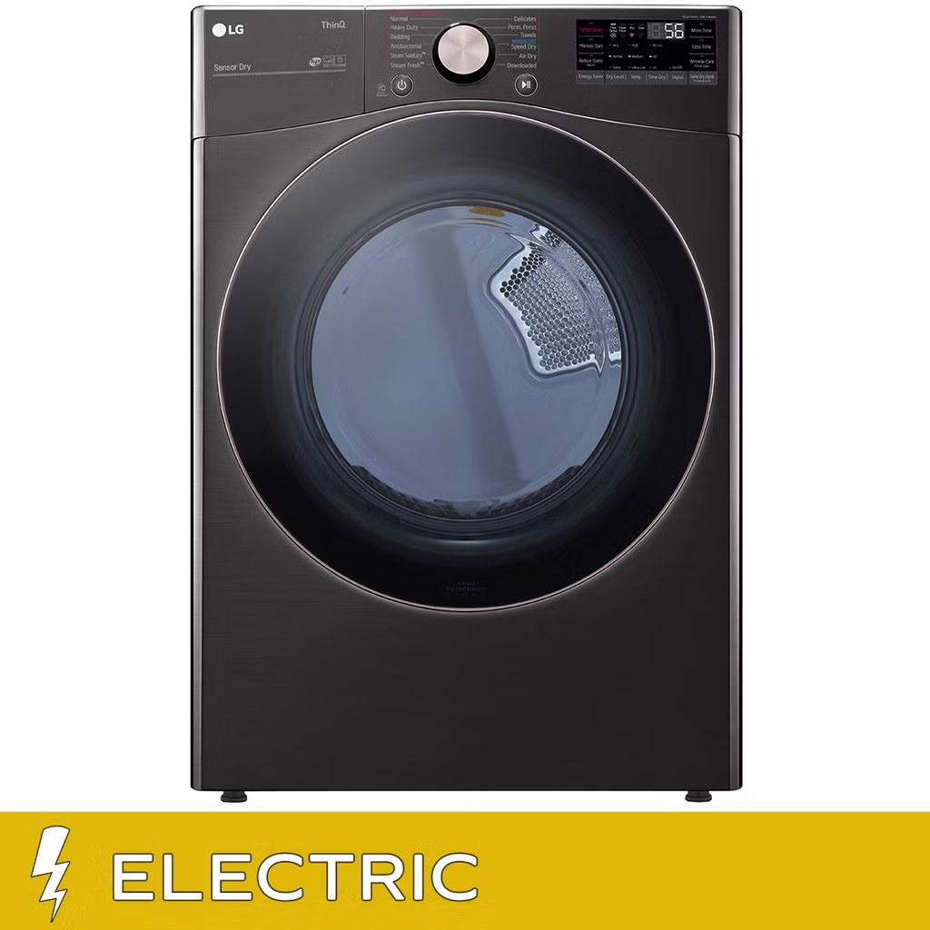 7.4 Cu. Ft. Vented SMART Stackable Electric Dryer in Black Steel with TurboSteam and Sensor Dry Technology Model# DLEX4000B
