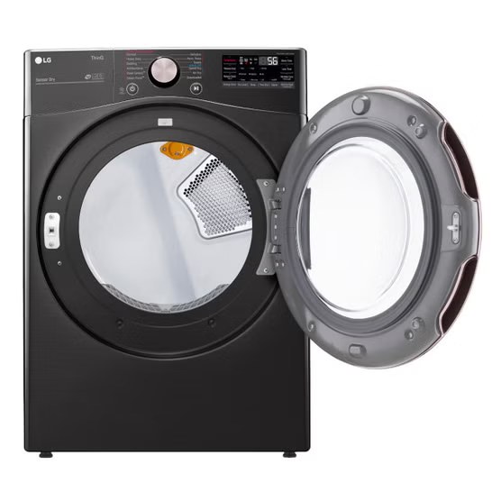 7.4 Cu. Ft. Vented SMART Stackable Electric Dryer in Black Steel with TurboSteam and Sensor Dry Technology Model# DLEX4000B — photo 3