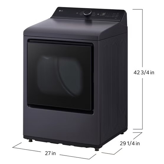 LG 7.3 cu. ft. Rear Control Gas Dryer with Built-In Intelligence  Model# DLG8401BE — photo 2