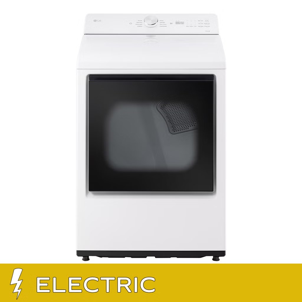 LG 7.3 cu. ft. Electric Rear Control Dryer with ThinQ Smart Features  Model# DLE8200W