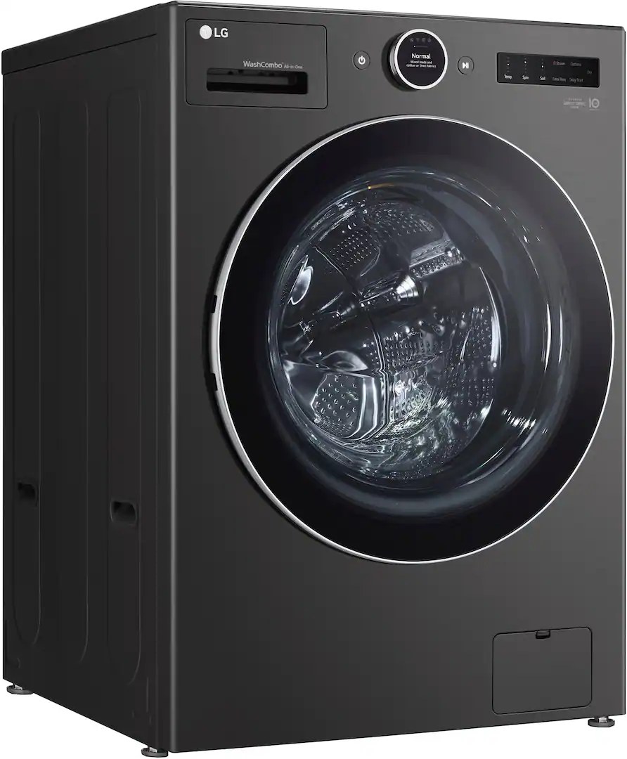 5.0 cu. ft. Mega Capacity Smart Front Load Electric All-in-One Washer Dryer Combo with TurboWash360 WiFi in Black Steel  Model# WM6998HBA — photo 2