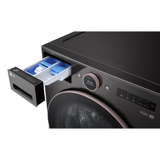 5.0 cu. ft. Stackable Smart Front Load Washer in Black Steel with AI Digital Dial, Steam and TurboWash360 Model# WM6500HBA — photo 5