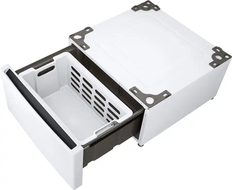27-in Wide Laundry Pedestal with Storage Drawer for select LG Stackable Washers and Dryers - White  Model# WDP6W — photo 3