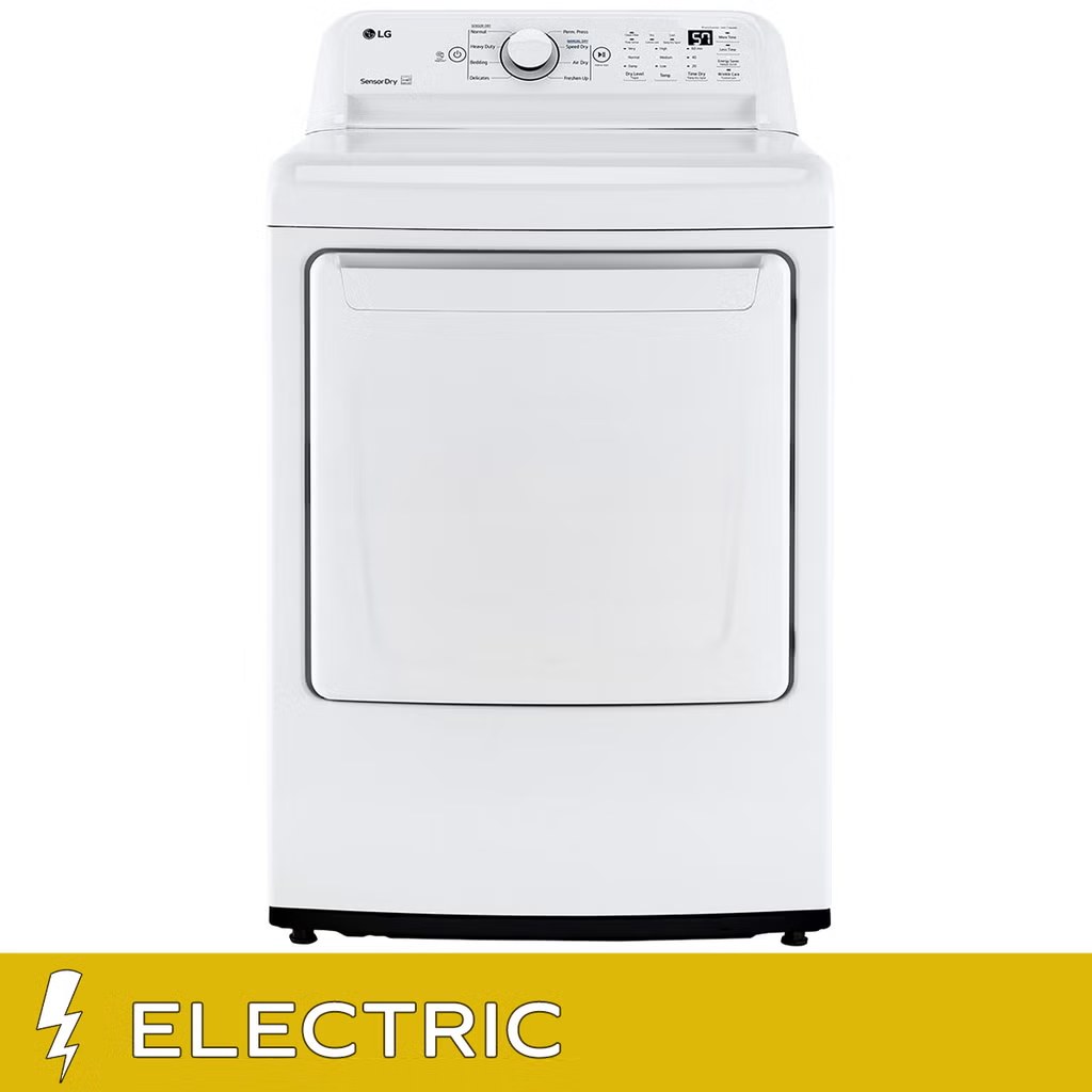 LG 7.3 cu. ft. Rear Control ELECTRIC Dryer with Sensor Dry  Model# DLE7000W