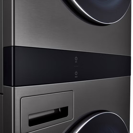 LG WashTower Smart Laundry Center with Center Control 5.0 cu. ft Washer and 7.4 cu. ft. ELECTRIC Dryer with TurboSteam in Black Steel  Model# WKEX300HBA — photo 5