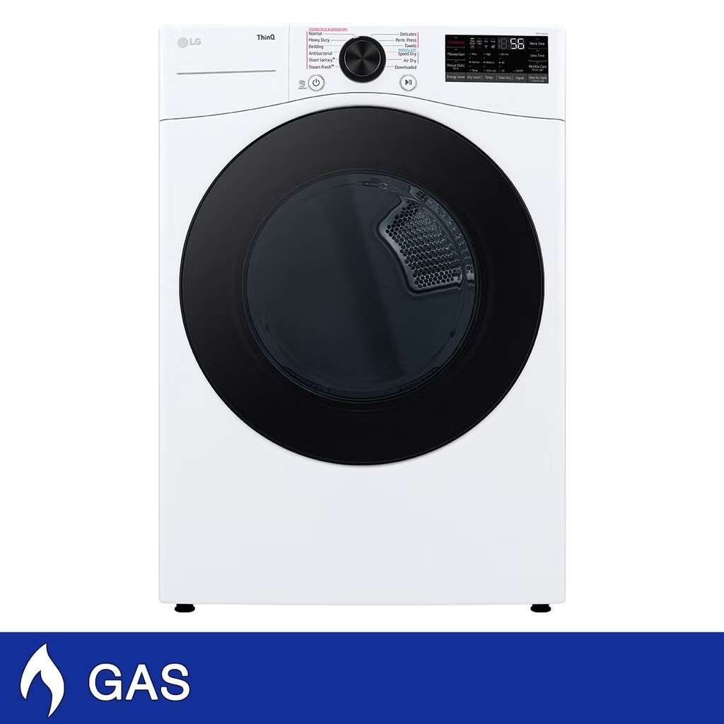 LG 7.4 cu. ft. Gas Dryer with TurboSteam and Built-In Intelligence  Model# DLGX4081W