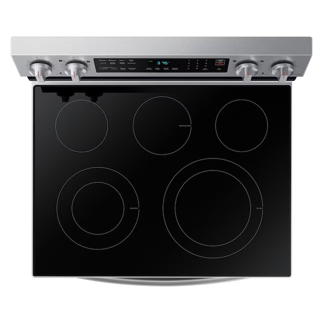 Samsung 30-in Glass Top 5 burners 6.3-cu ft Air Fry Convection Oven Single oven Electric Range Model# NE63A6511SS — photo 3
