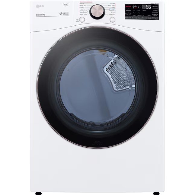LG True Steam 7.4-cu ft Stackable Vented Electric Dryer with Steam Cycle Model# DLEX4000W