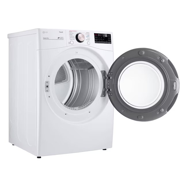 LG True Steam 7.4-cu ft Stackable Vented Electric Dryer with Steam Cycle Model# DLEX4000W — photo 2