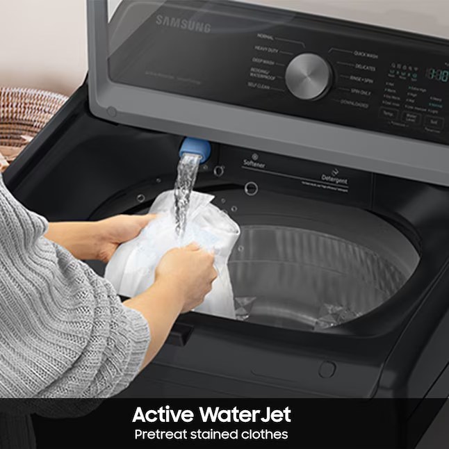 Samsung Active WaterJet High Efficiency Impeller Large ( 4.7-cu ft ) Top-Load Washer Model# WA47CG3500AV — photo 3